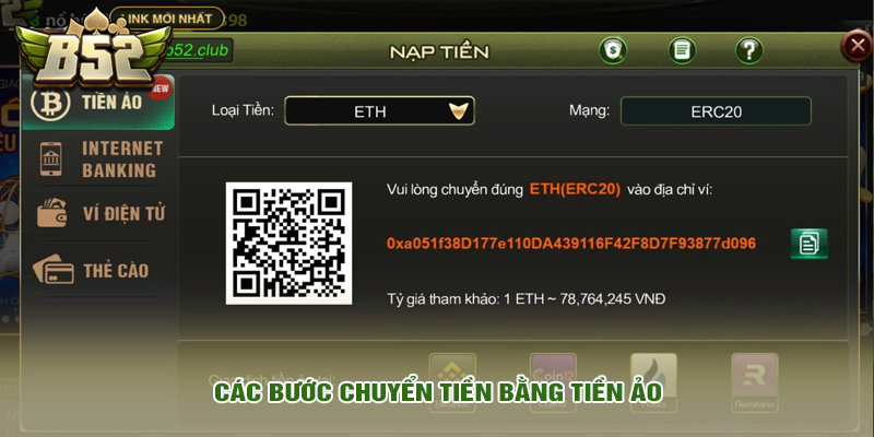 Nạp tiền 4 Các bước chuyển tiền bằng tiền ảo