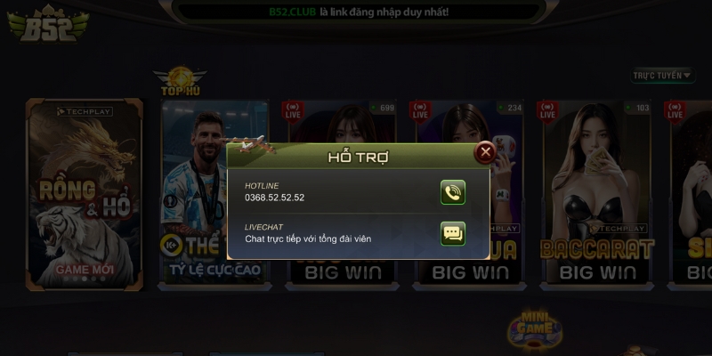 b52 club 13 B52 Club hỗ trợ người chơi chuyên nghiệp, tận tâm 24/7