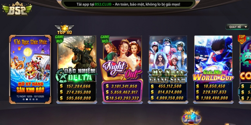 b52 club 6 Sảnh game nổ hũ tại B52 Club